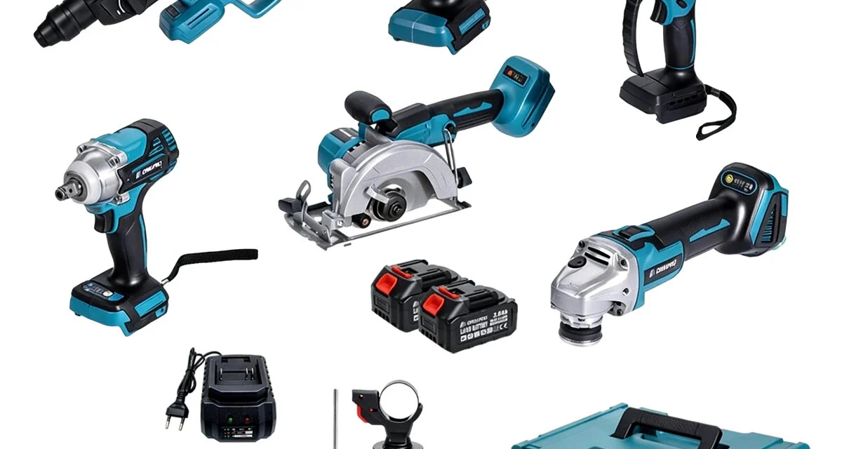 Drillpro 6 az 1-ben szerszámkészlet Makita 18V akkumulátorral: műhely a mindennapokra