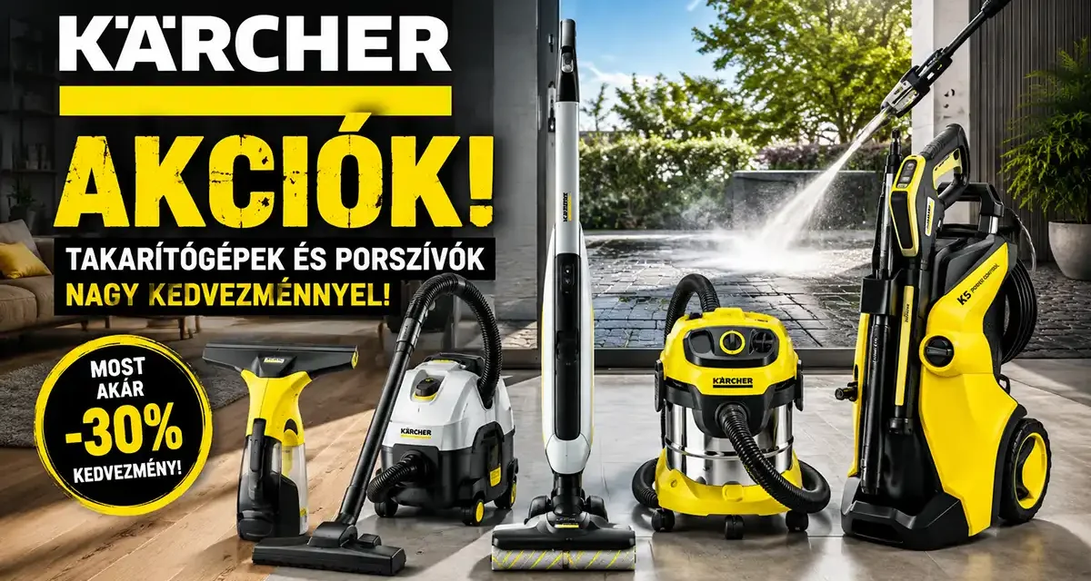 Kärcher gépek május végéig kedvezményes áron a kutyulaboron