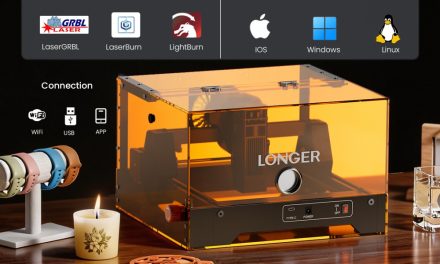 LONGER Ray5 MiniS 10W zárt lézergravírozó Makita akkuval is használható
