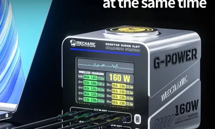 GaN Tech Mechanic G-Power 160W töltőállomás: Okos energiakezelés kijelzővel