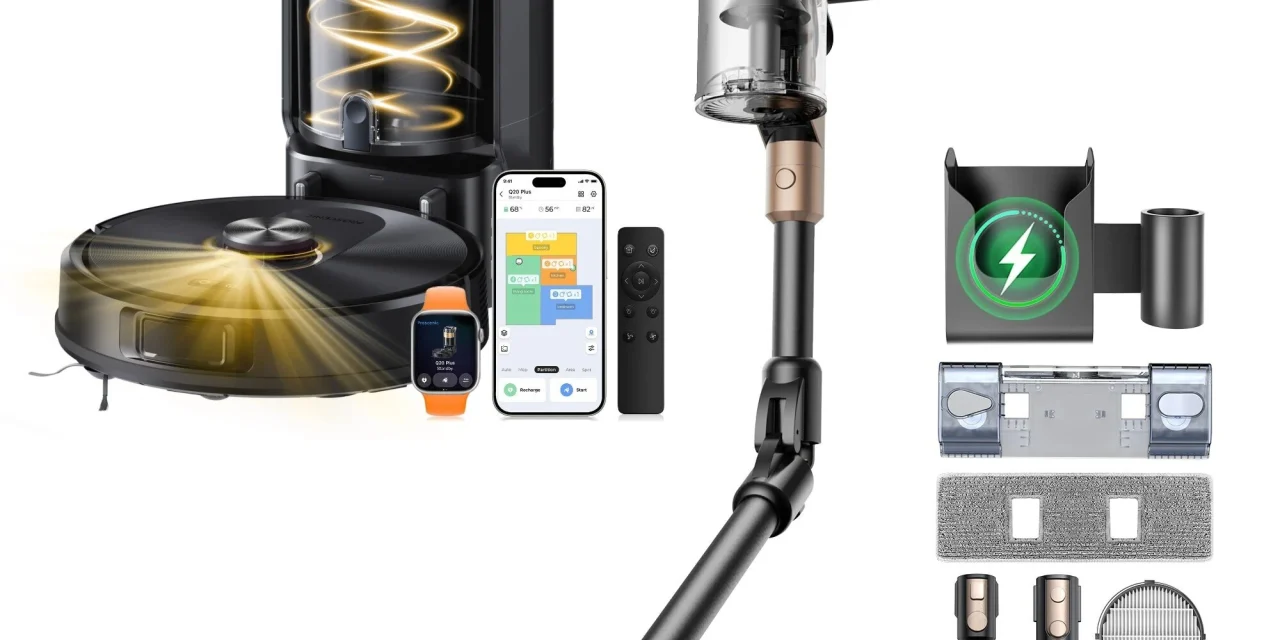 Proscenic OnePass akkus porszívó és Q20 Plus robotporszívó a kutyulaborban