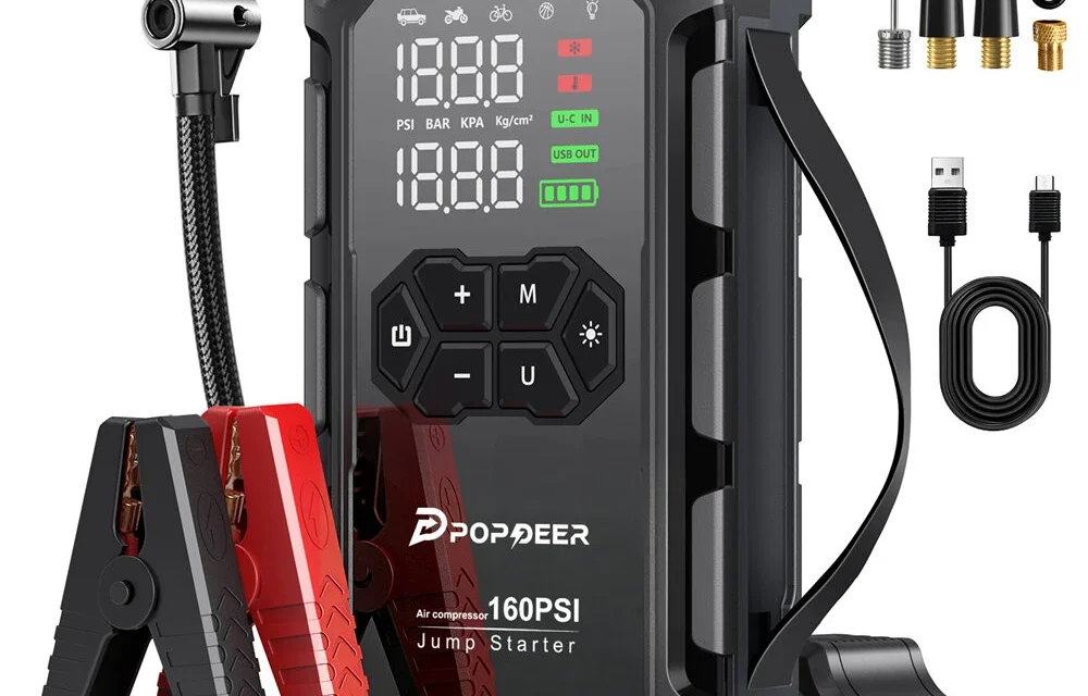 POPDEER PD-JA66 indítókészlet és légkompresszor teszt a kutyulaboron