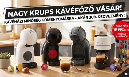 Kávéházi minőség otthon: KRUPS kávéfőző vásár magyar raktárról