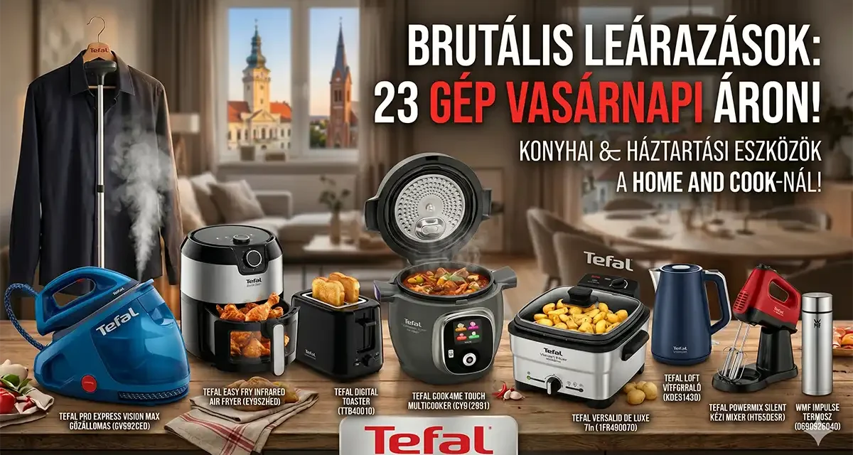23 Tefal konyhai és háztartási gép vásárnapi áron a kutyulaboron