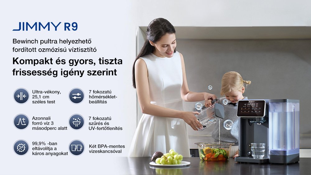 5 ok, amiért a JIMMY R9 asztali reverz ozmózisú vízszűrőre szükséged van