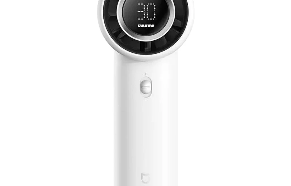 XIAOMI MIJIA hordozható ventilátor: 100 fokozat, 40 óra üzemidő, LED kijelzővel