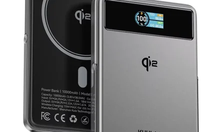 KUULAA KL-YD92 mágneses vezeték nélküli power bank 10000mAh okos kijelzővel