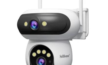 SriHome SH062 8MP kültéri biztonsági kamera két lencsével a dupla védelemért