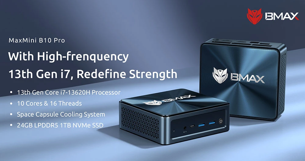 A BMAX B10 Pro mini PC az Intel i7-13620H processzorral a jövő munkaállomása a kutyulaborban
