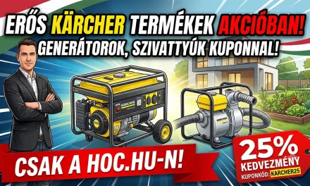 Kärcher akciók a HOC.hu n hordozható generátorok és professzionális vízszivattyúk kedvező áron