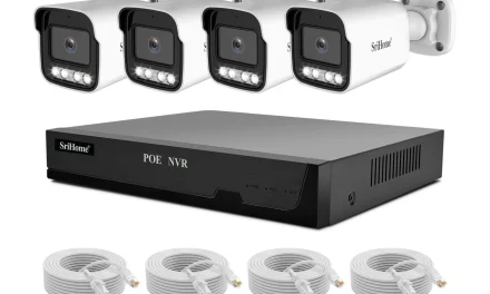 SriHome NVS005 4 csatornás PoE biztonsági kamerarendszer okos védelem otthonra