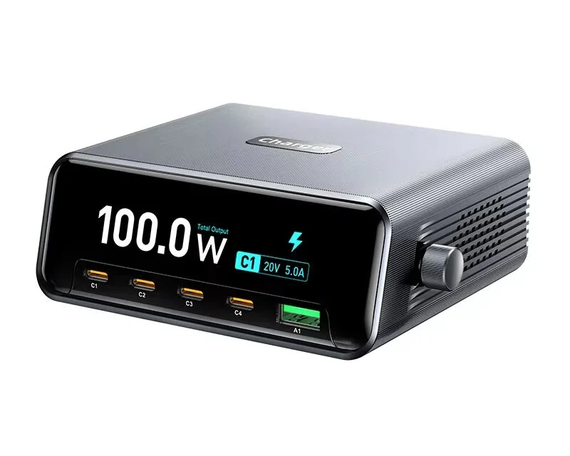 WLX 60D 265W GaN Tech 5 portos USB PD töltő okos kijelzővel a Kutyulaborban