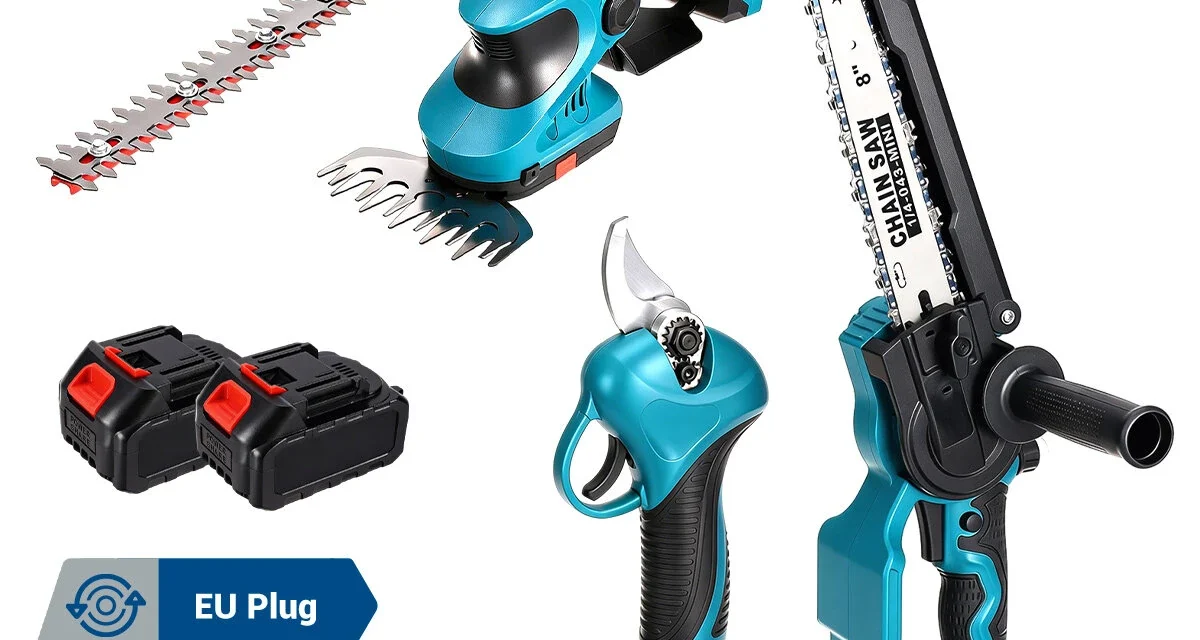 A Drillpro 4 az 1 ben kerti szerszámkészlet szénkefe nélküli motorral