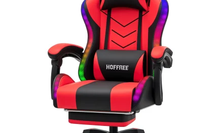 HOFFREE RGB gamer szék hangszórókkal és masszázsfunkcióval a kényelmes játékélményért
