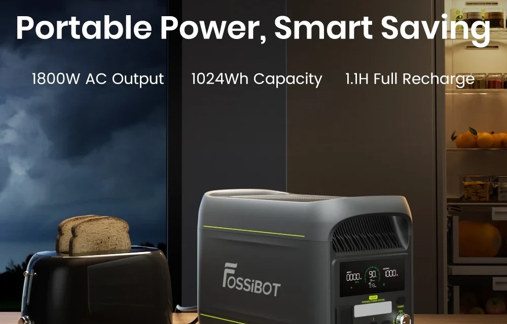 FOSSiBOT F1800 power station Megbízható energiaforrás a kutyulaborban