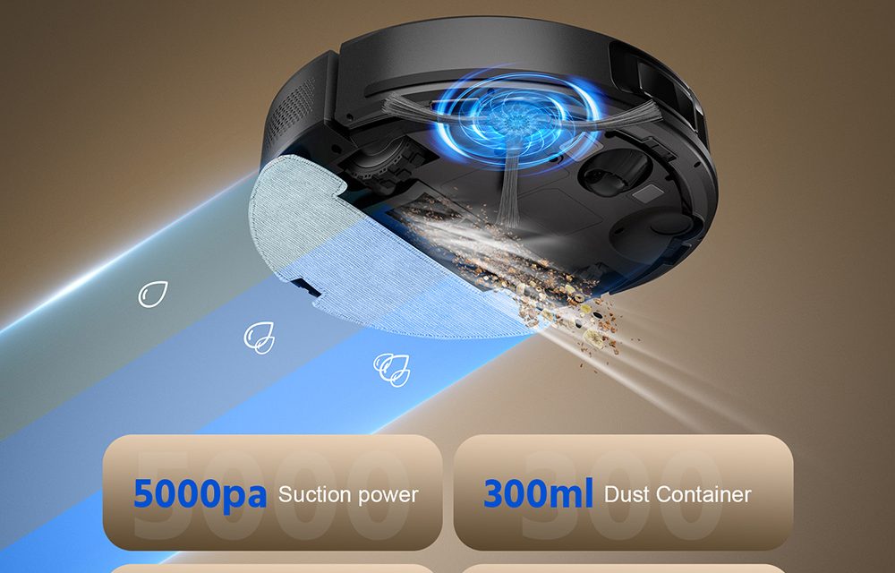 Teendow D10S robotporszívó 5000Pa szívóerővel és LDS navigációval a kutyulaborban