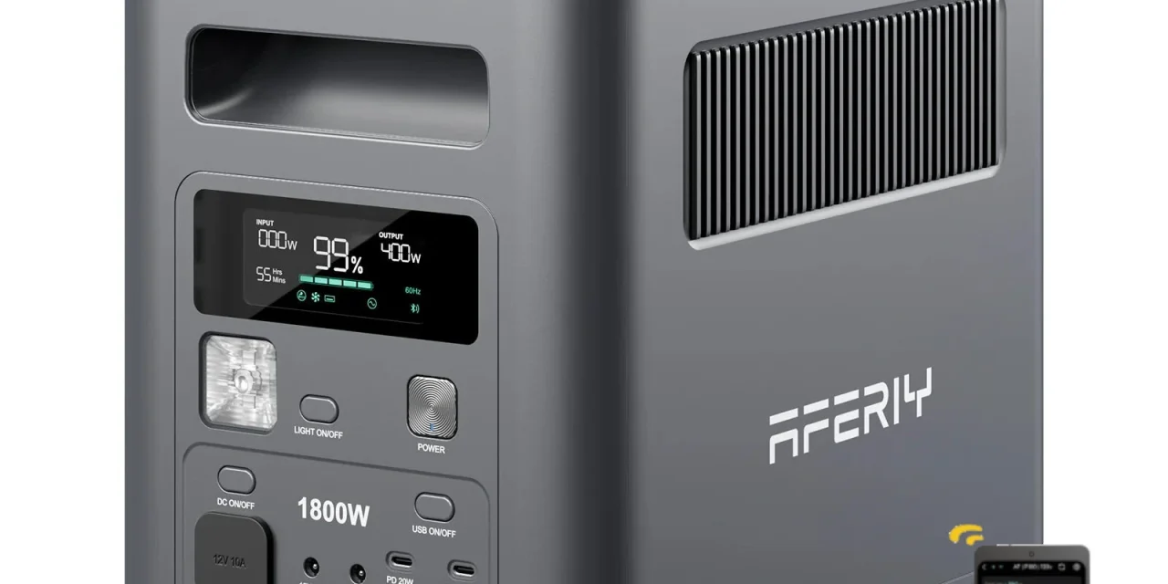 Aferiy P180 Nomad1800 1800W os erőmű a kutyulaborban