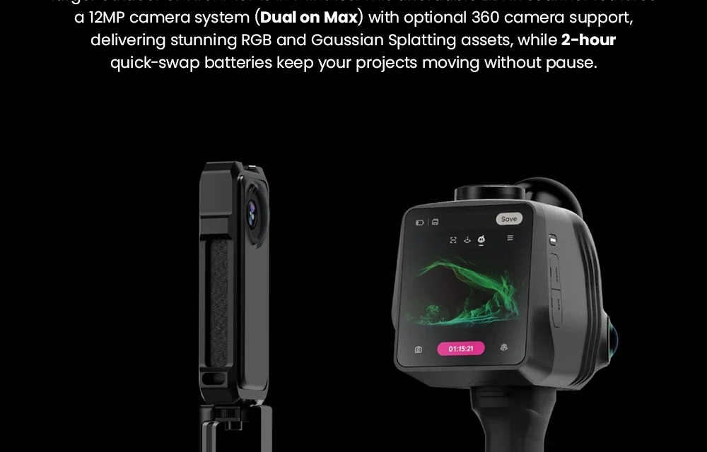 3DMakerpro Raven Max LiDAR szkenner 100 méteres hatótáv és 4K valós színek a kutyulaborban