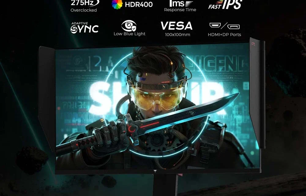 KTC H27E8 gamer monitor 27 hüvelykes QHD Fast IPS kijelző 275Hz es frissítéssel a kutyulaboron