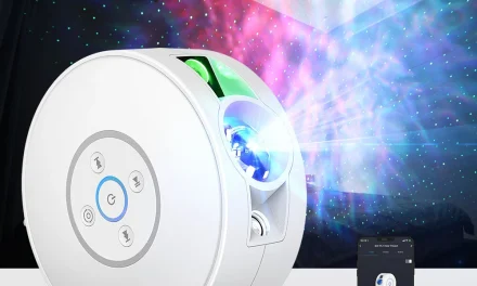 BlitzWill BW PLT2 okos csillagprojektor galaxis a szobában beépített hangszóróval