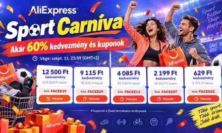 Akár 60% kedvezmény és ezres kuponok az AliExpress Sport Carnivalon